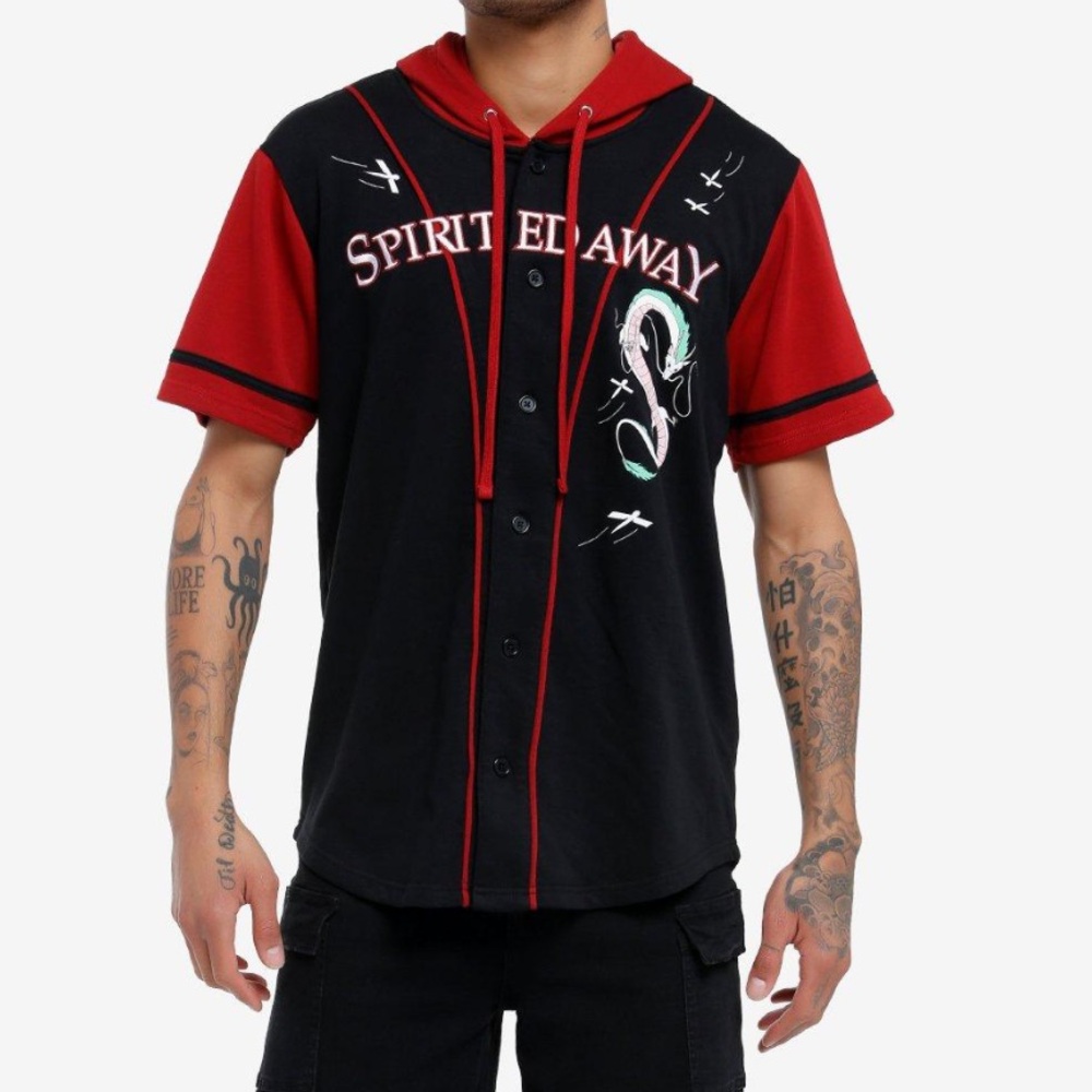 Unisex Studio‎ Ghibli Spirited Away Hooded Baseball Jersey Hot Topic